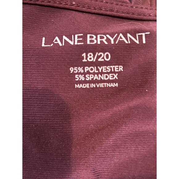 Lane Bryant Burgundy Bell 3/4 Sleeve V-Neck Blouse 18/20 Women Pullover Comfy - Picture 12 of 16